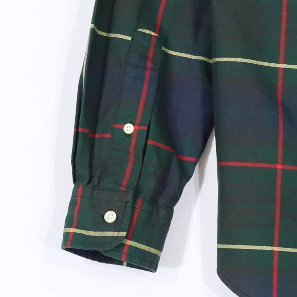 Polo Ralph Lauren Plaid Shirt Mens M Green Classic Fit Preppy Heritage $130 NWT